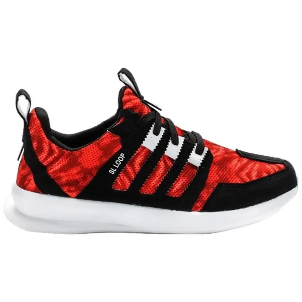 Adidas‎ SL Loop Runner Red Black White Stripe Athletic Sneakers Size 5.5